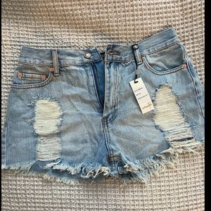 NWT High Rise Cutoff Denim Shorts